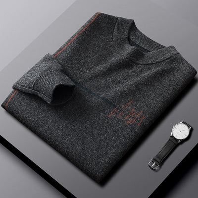 Suéter Casual de Cuello Redondo Grueso y Cálido para Hombre - Image 6