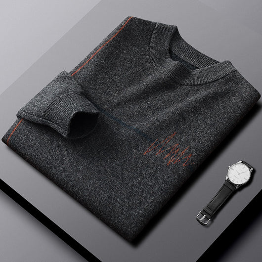 Suéter Casual de Cuello Redondo Grueso y Cálido para Hombre - Image 6