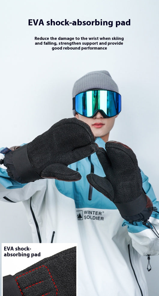 Guantes de Esquí Kevlar Tres Dedos Impermeables y Resistentes - Image 21