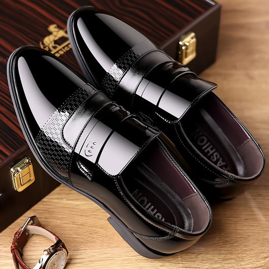Zapatos Oxford Casuales de Cuero Charolado para Hombre - Image 8