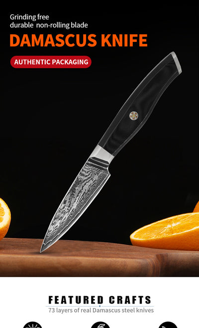 Cuchillo de Cocina Damasco Acero Inoxidable - Profesional para Frutas y Verduras - Image 9