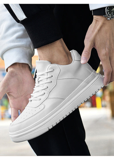 Tenis Blancos Bajos Estilo Coreano para Hombre - Image 18