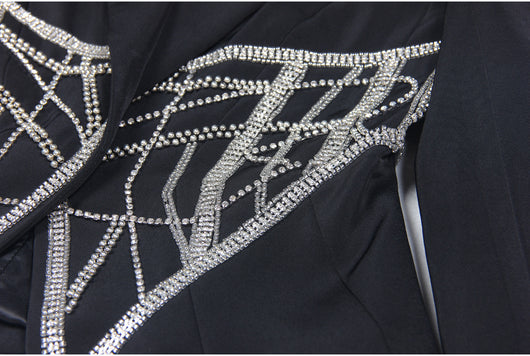 Blazer Ejecutivo para Mujer con Detalles de Diamantes y Efecto Reductor - Image 22