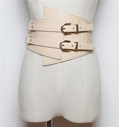 Chaqueta Vestido Femenina con Cinturón Ancho Ajustable y Hebillas Dobles - Image 13