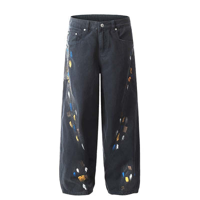 Pantalones Retro con Diseño Splatter Pintado a Mano - Image 16