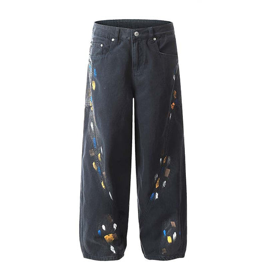 Pantalones Retro con Diseño Splatter Pintado a Mano - Image 16