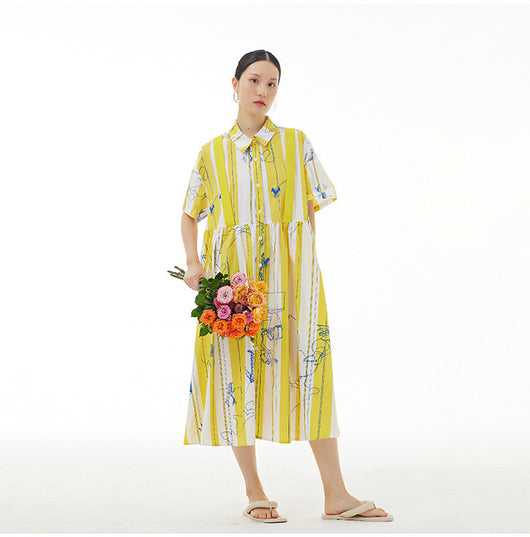 Vestido Fake con Rayas Verticales en Colores - Image 5