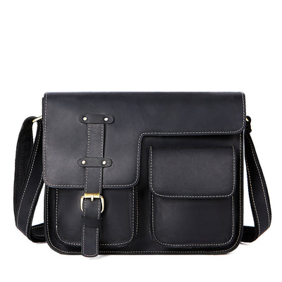 Bolsa Mensajera de Cuero para Hombre con Diseño Horizontal - Image 6