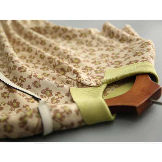 Vestido Polo Cuello Alto con Estampado Floral Pastoril - Image 7