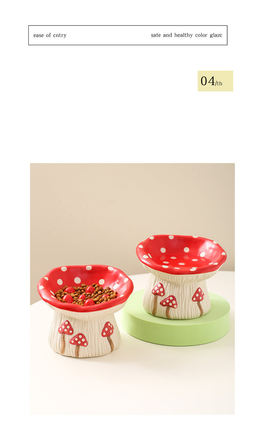 Comedero Elevado para Gatos y Perros con Diseño Decorativo de Seta - Image 16