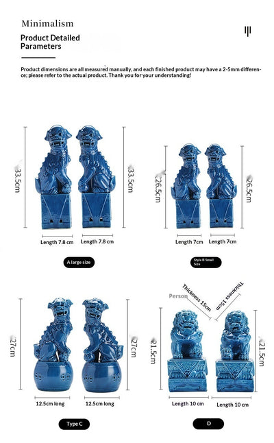 Ornamentos de León en Cerámica Refractaria para Feng Shui - Image 15