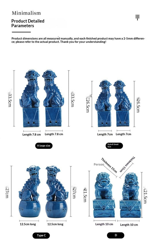 Ornamentos de León en Cerámica Refractaria para Feng Shui - Image 15