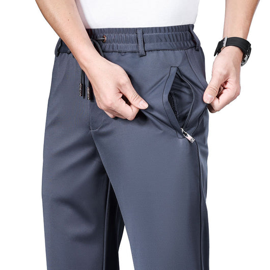 Pantalones de Cintura Elástica Holgados y Rectos para Hombre - Image 8