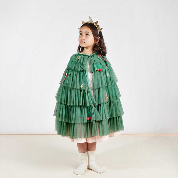 Capa Disfraz Árbol de Navidad para Niños - Traje de Presentación Festivo