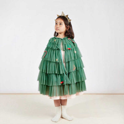 Capa Disfraz Árbol de Navidad para Niños - Traje de Presentación Festivo