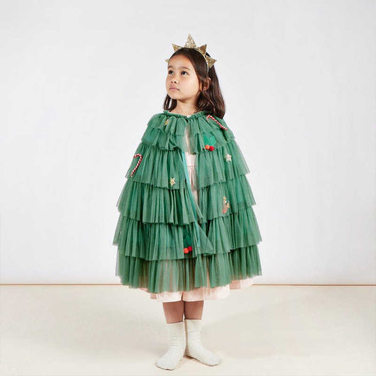 Capa Disfraz Árbol de Navidad para Niños - Traje de Presentación Festivo