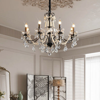 Lámpara de Araña de Cristal Estilo Lujo Francés para Sala - Image 8