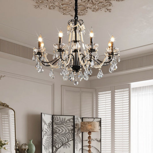 Lámpara de Araña de Cristal Estilo Lujo Francés para Sala - Image 8