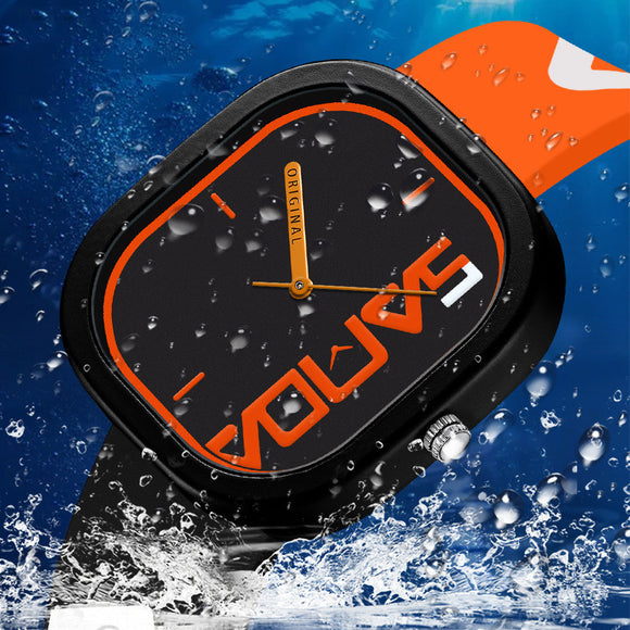 Reloj de Moda Cuadrado en Silicona Resistente al Agua