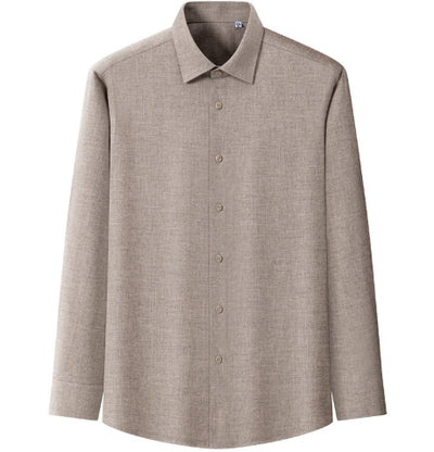 Camisa Manga Larga Gruesa de Color Sólido para Hombre - Image 13