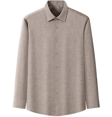 Camisa Manga Larga Gruesa de Color Sólido para Hombre - Image 13