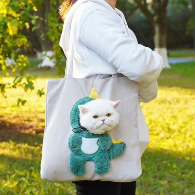 Bolsa Transportadora Canvas para Gatos con Compartimento para Pañales - Image 17