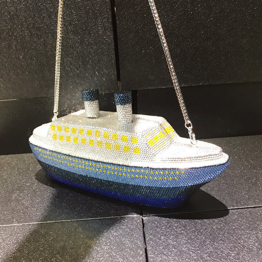 Bolso de Fiesta Mujer con Cristales Brillantes - Elegancia Diamantada