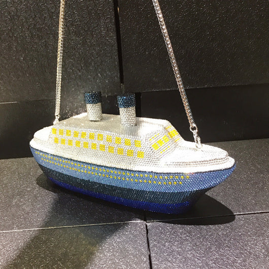 Bolso de Fiesta Mujer con Cristales Brillantes - Elegancia Diamantada