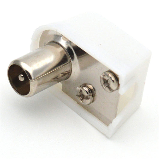 Pack 10 Adaptadores PAL Macho a Conector PAL 90° - Convertidor CATV Blanco - Image 4