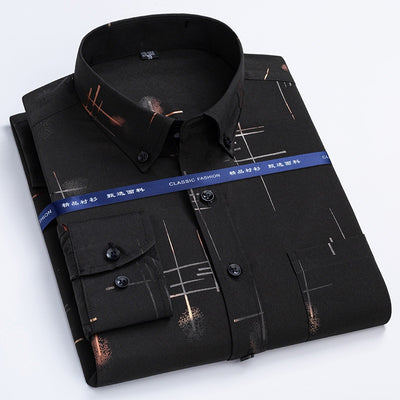 Camisa Casual Antimanchas para Hombre Maduro - Patrón Cuadros Bronce sin Planchado - Image 6