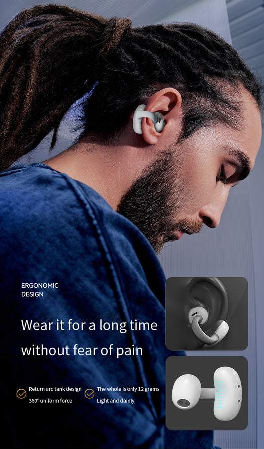 Auriculares Inalámbricos Clip-on Bluetooth con Cancelación de Ruido y Batería Extendida - Image 10