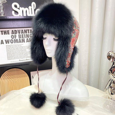 Gorro Ushanka con Orejas de Pelaje de Zorro Estilo Coreano - Image 40
