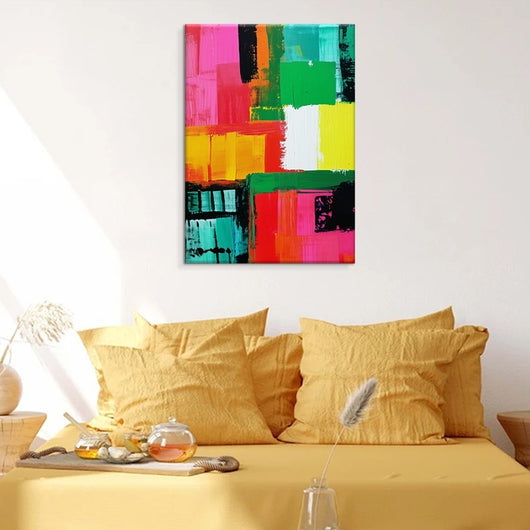 Cuadro Abstracto Dopamina Pintura al Óleo Lienzo Grande Decoración Moderna Oficina - Image 5