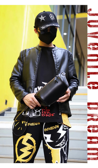 Bolso de Pecho de Cuero Genuino para Hombre - Bandolera Retro Estilo Casual - Image 8