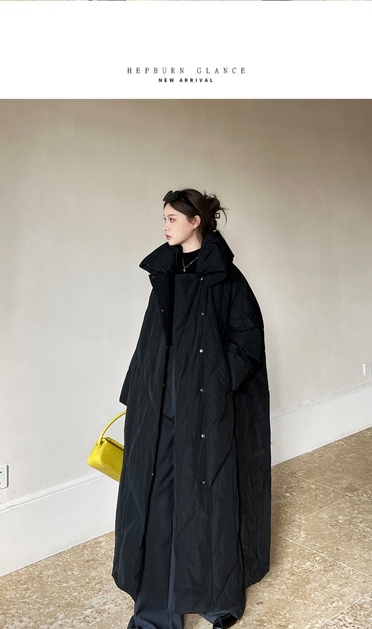 Abrigo Largo Invierno Talla Grande Estilo Coreano para Mujer - Image 17