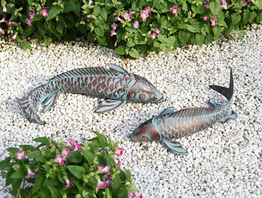 Ornamentos de Peces Luminosos para Jardín - Decoración en Resina Efecto Cobre - Image 14