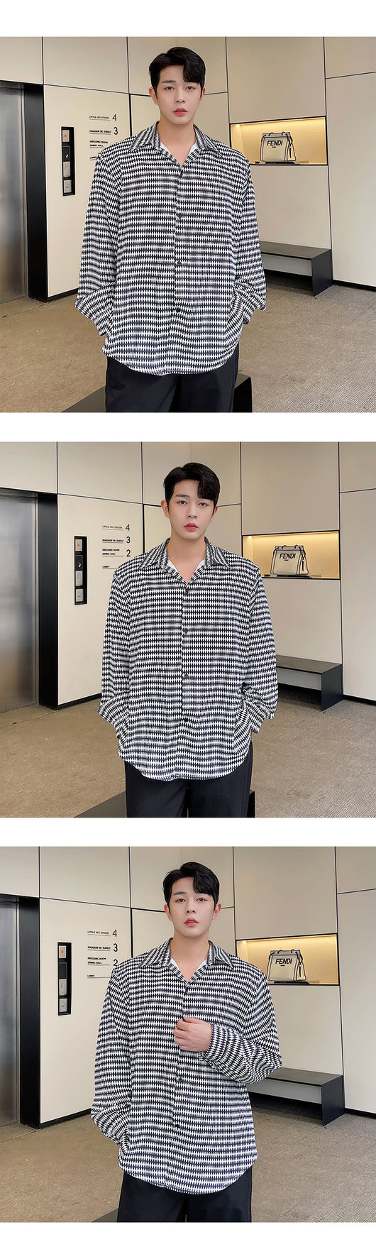 Camisa Suelta Coreana de Manga Larga para Hombre - Image 6