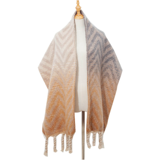 Chaqueta Tejida Otoño Invierno con Trenza Gruesa y Efecto Mohair - Image 5