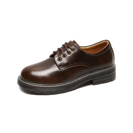Zapatos Planos Retro de Cuero Negro para Mujer - Punta Redonda Estilo Estudiante - Image 7