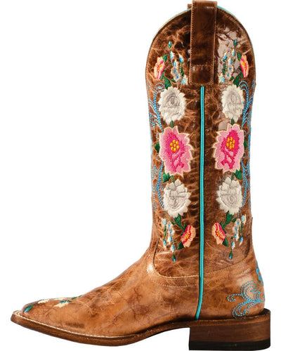 Botas Altas Vintage Floreadas para Mujer - Estilo Knight en Cuero Sintético Marrón - Image 7
