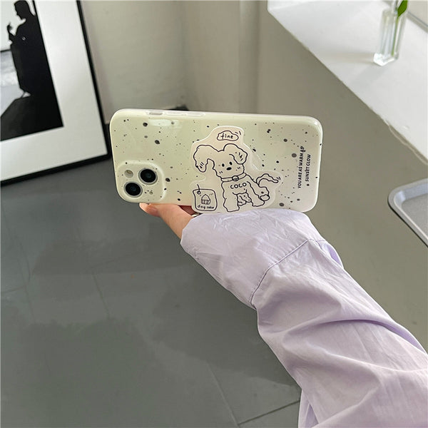 Funda para Celular Perrito con Diseño Moteado