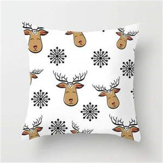 Funda de Cojín Navideño con Estampado de Astas para Sofá - Image 4