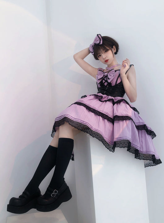 Vestido Lolita JSK Tirantes Colores Sólidos Estilo Sweet Hot Girl - Image 14