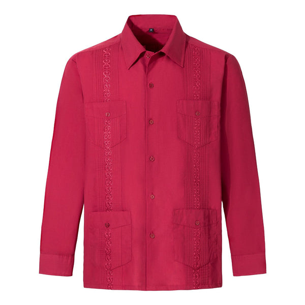 Camisa de Rayas Guayabera Clásica para Hombre