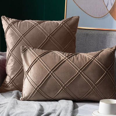 Funda de Almohada Cuadrille Terciopelo Suave para Sofá y Cama - Image 41