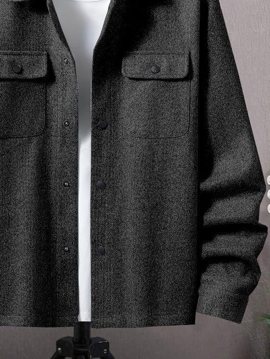 Abrigo Elegante para Hombre con Botones y Bolsillos de Solapa - Image 26