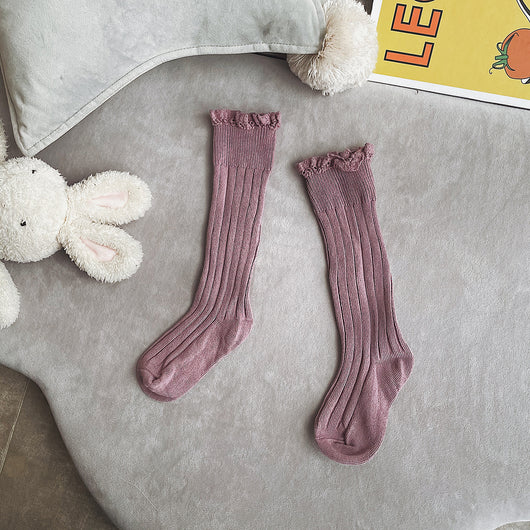 Calcetines Infantiles Otoño con Borde de Encaje - Largo Medio - Image 6