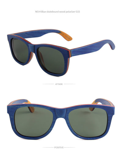 Gafas de Sol Polarizadas con Montura Ovalada y Puente de Madera - Image 14