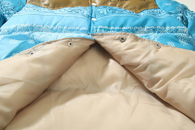 Chaqueta Acolchada Hombre con Detalles de Costuras Multicolor - Image 13