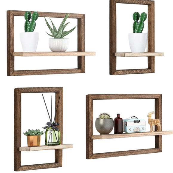 Marco Fotográfico de Madera para Pared con Almacenamiento Aromaterápico